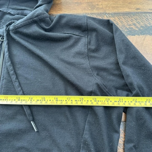 Woolx Hoodie Womens XL Black Ryann Merino Wool Full Zip Jacket Sweatshirt - Picture 5 of 8